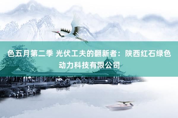 色五月第二季 光伏工夫的翻新者:陕西红石绿色动力科技有限公司