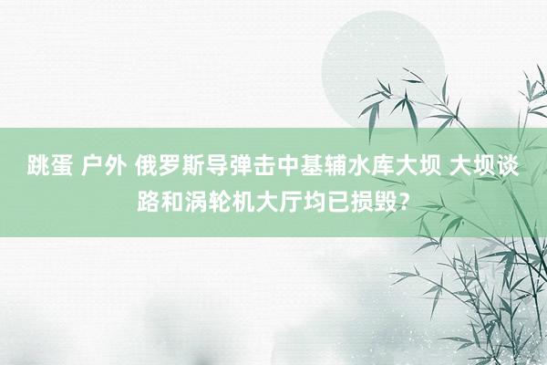 跳蛋 户外 俄罗斯导弹击中基辅水库大坝 大坝谈路和涡轮机大厅均已损毁?