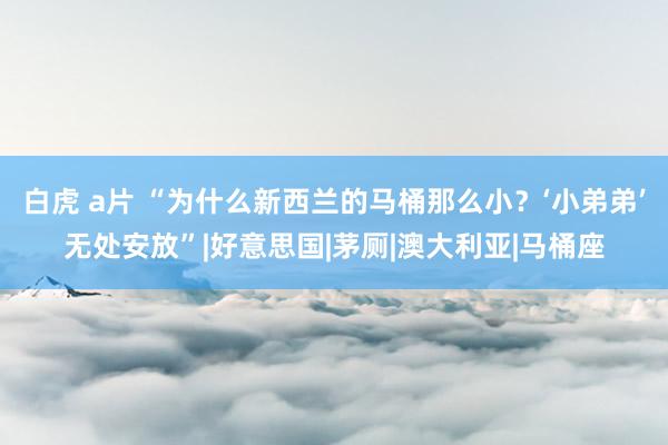 白虎 a片 “为什么新西兰的马桶那么小?‘小弟弟’无处安放”|好意思国|茅厕|澳大利亚|马桶座